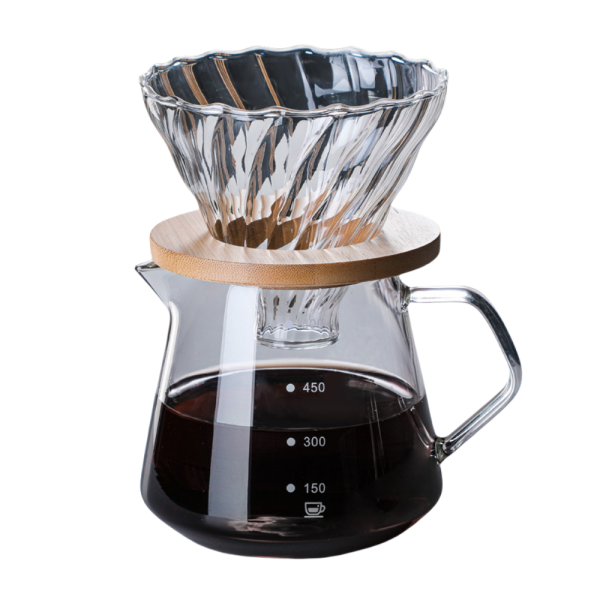 V60 Pour Over Coffee Maker Kit (Clear Glass) - Image 5