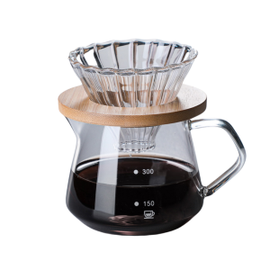 V60 Pour Over Coffee Maker Kit (Clear Glass)