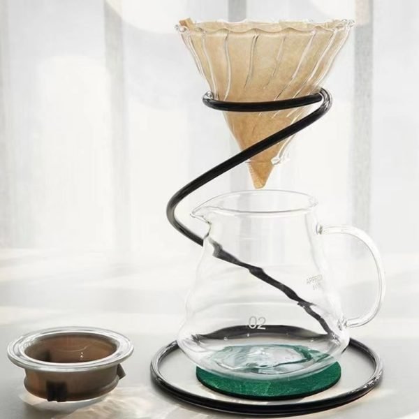 Pour Over Coffee Metal Dripper Stand (Spiral) - Image 5