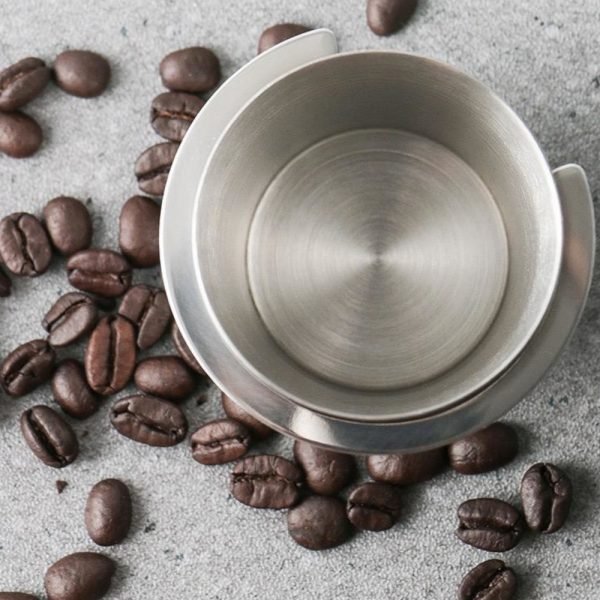 Stainless Steel Coffee Dosing Cup for Espresso Machines - Image 3