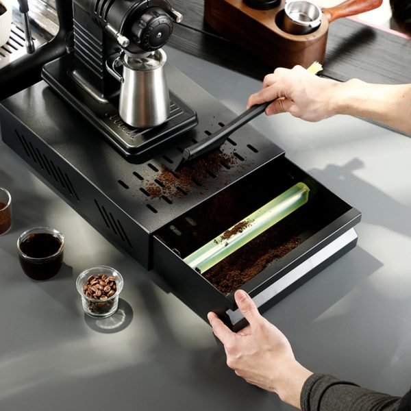 Stainless Steel Large Capacity Drawer Type Coffee Knock Box - Image 9