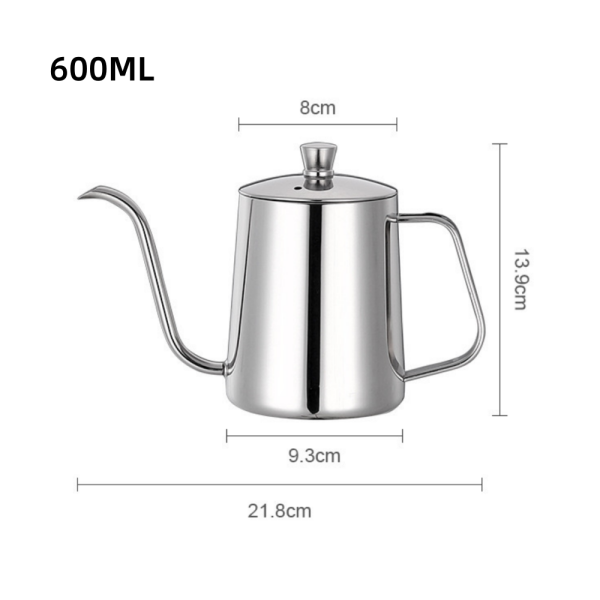 304 Stainless Steel Pour Over Coffee Drip Pot with Lid - Image 5