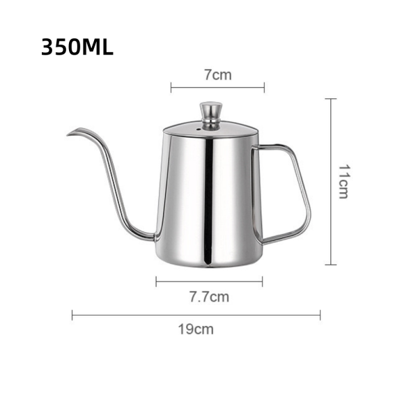 304 Stainless Steel Pour Over Coffee Drip Pot with Lid - Image 6