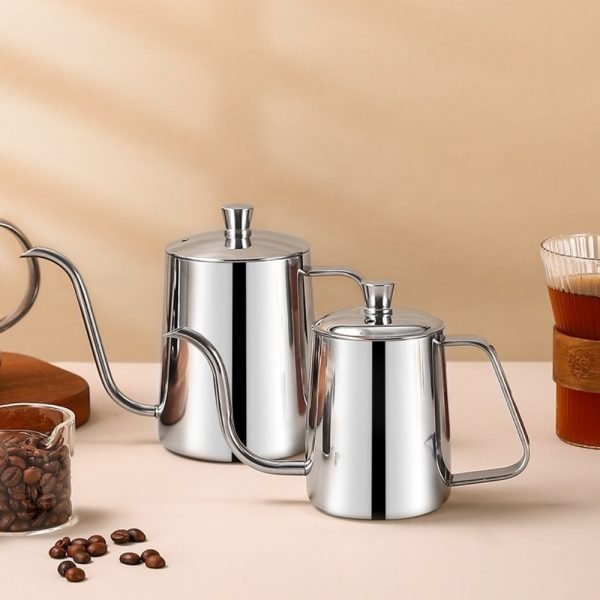 304 Stainless Steel Pour Over Coffee Drip Pot with Lid - Image 4