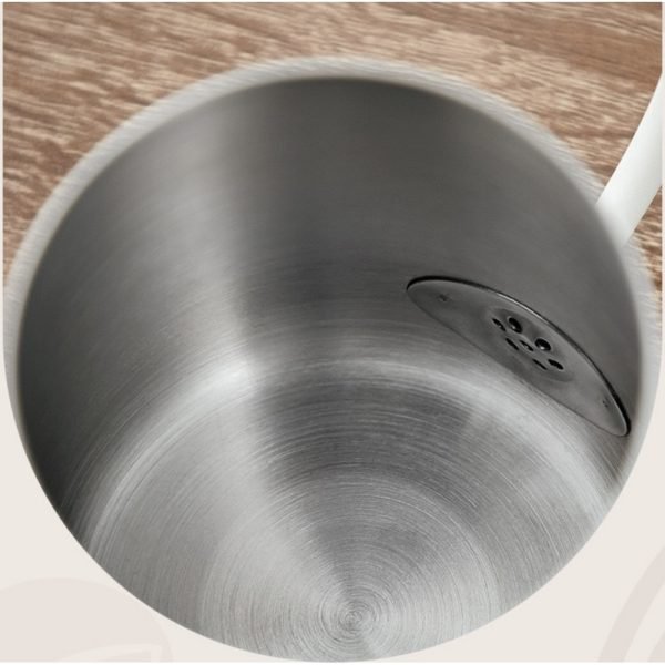 304 Stainless Steel Wood Handle Pour Over Coffee Drip Pot with Lid - Image 6