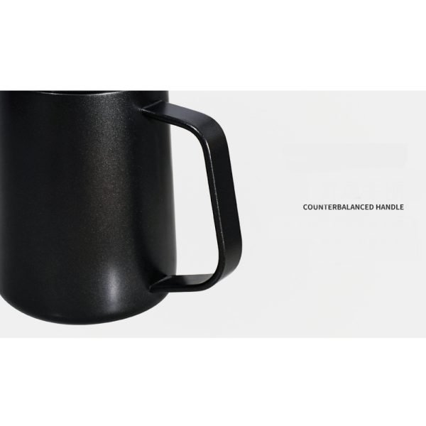 304 Stainless Steel Pour Over Coffee Drip Pot with Lid (Black) - Image 4