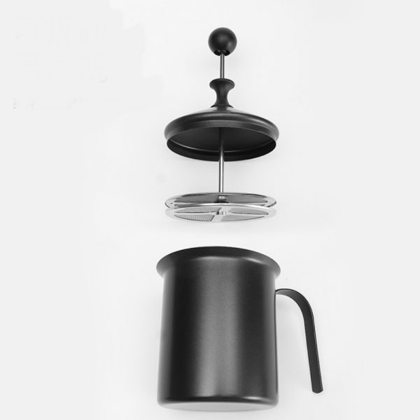 304 Stainless Steel Teflon Double Layer Manual Milk Frother - Image 7