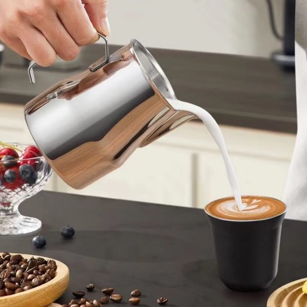 Stainless Steel Crane Mouth Design Milk Jug - Image 13