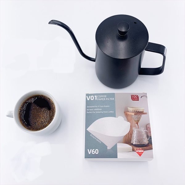 V60 Hand Drip Pour Over Coffee Paper Filter (100 Sheets/Box) - Image 7
